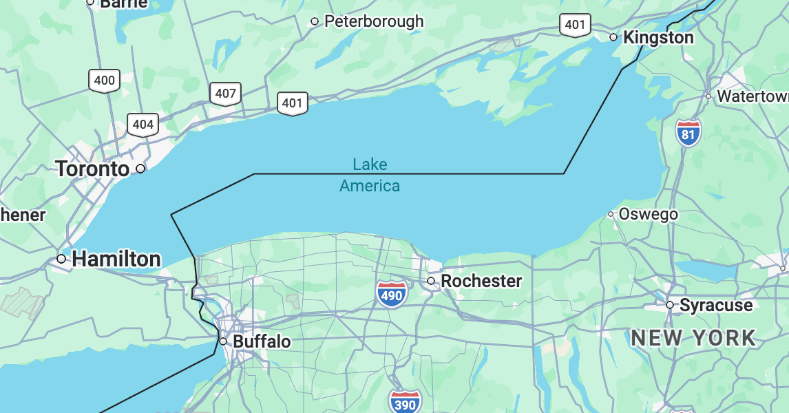 Google Maps Resmi Ganti Lake Ontario Jadi 'Lake America', Netizen: "Trump Lagi Gaspol Ngerubah Peta?"